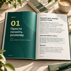 Exemples de pages du guide ukrainien sur une première conversation avec ChatGPT